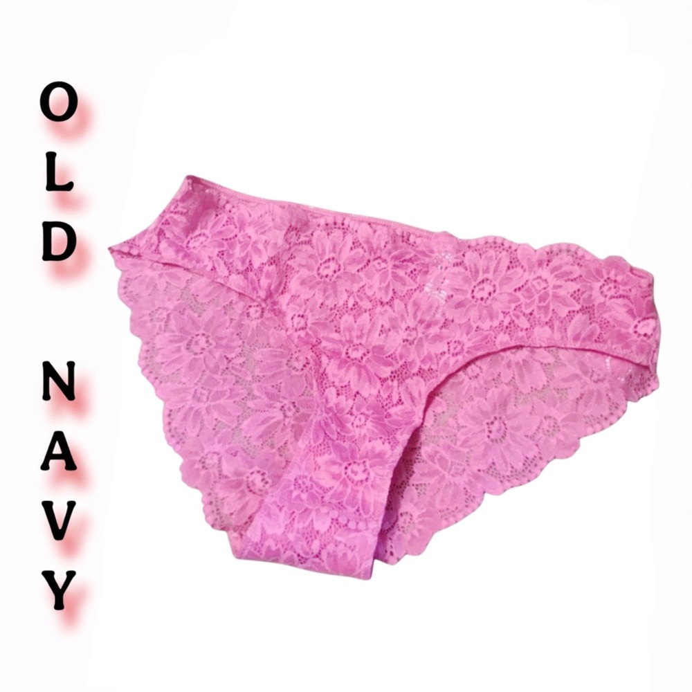 🔥$3 Bundled🔥 OLD NAVY Pink Lace Bikini Underwear - Medium
